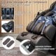 Foot roller massage detail with air compression for legs and ankles on the Relaxation 25 massage chair in black.