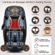 Full view of the Relaxation 25 Shiatsu Massage Chair in black, featuring zero gravity and intelligent voice control for.