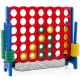 Jumbo 4 in a Row game set in red with 42 chess pieces, ideal for indoor and outdoor family fun and gatherings.