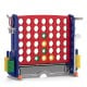 Jumbo 4-to-Score game with basketball hoop and ring toss, featuring adjustable heights and tidy storage for kids' fun.