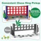 Jumbo 4-to-score game showcasing the detachable mesh netting for easy ring collection and mess-free play.