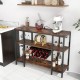 Industrial wine rack with 15 bottle capacity and adjustable foot pads, perfect for stable placement in any space.