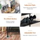 Industrial 5-tier metal shoe rack with adjustable feet, featuring five mesh shelves for air circulation and stability.