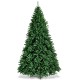9-foot hinged artificial Christmas tree with 3594 branch tips, featuring a sturdy metal stand for stability and easy.