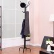 Metal coat rack with 12 hooks, featuring a sturdy base and elegant design, ideal for coats, hats, and accessories.