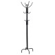 Metal coat rack with 12 hooks, sturdy powder-coated steel construction, ideal for coats, hats, and accessories.