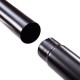 Close-up of the metal coat rack's black powder-coated steel connection, showcasing its sturdy construction and elegant.