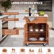 Wooden kitchen rolling storage cabinet with stainless steel top, large drawer, and adjustable shelf for versatile.