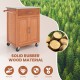 Wooden kitchen rolling storage cabinet with stainless steel top, featuring a sturdy design and easy mobility on casters.