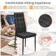 High back dining chair with breathable linen fabric and ultra-soft padded sponge, perfect for kitchen or dining room.