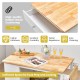 Wide rubber wood countertop kitchen island trolley cart with storage drawer and adjustable shelves for versatile use.