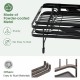 2-tier collapsible dish rack in black, made of powder-coated metal, featuring a removable drip tray for easy drainage.