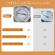 Close-up of the built-in metal thermometer displaying Fahrenheit and Celsius for the 10 Gal water alcohol distiller.