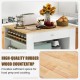 Modern kitchen island featuring a high-quality rubber wood countertop, ample storage, and chic design for food prep.