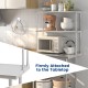 Stainless steel overshelf with adjustable lower shelf, showcasing durability and versatility for restaurant kitchens.