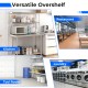Stainless steel overshelf with adjustable lower shelf, ideal for kitchen and restaurant storage solutions.