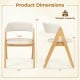 Natural and beige accent armchair dimensions with curved backrest and rubber wood frame, designed for dining and.