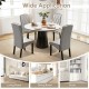 Light gray modern dining chair with high backrest and sponge cushion, ideal for living room or study settings.