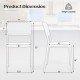 Dimensions of Modern Dining Chair with tilted backrest, sturdy metal legs, and stackable design for space-saving.