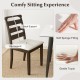 Wooden dining chair with walnut finish, featuring back and hip support, soft sponge filling for comfort, ideal for.