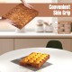 End grain cutting board with side grips, crafted from solid teak wood, ideal for slicing and serving in the kitchen.