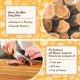 Extra large 24" reversible teak wood cutting board with handles, pre-conditioned, food-safe, and BPA-free for versatile.