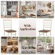 White PU leather upholstered armless dining chair set of 2, featuring a sturdy rubber wood frame for versatile home use.