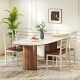 Elegant wooden dining chair set of 2 with white PU leather upholstery, ideal for home or restaurant use.