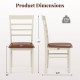 Dimensions of the PU leather upholstered armless dining chair, featuring a sturdy rubber wood frame and comfortable.