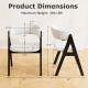 Wooden dining chair dimensions with black frame and white faux sherpa upholstery, ideal for modern dining rooms.