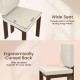 Wide seat dining chair set with rubber wood legs, plush sherpa fabric, and curved back for optimal comfort in any.