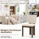 Wooden dining chair set of 2 with rubber wood legs, covered in plush sherpa fabric for cozy comfort in any setting.