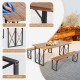 6-person outdoor patio dining table set featuring acacia wood, rustproof metal frame, and reinforced triangular.