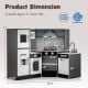 Kids Corner Pretend Kitchen Playset with washing basin, real sound effects, and ample storage for imaginative play.