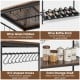 Industrial kitchen island prep table with rustic brown finish, featuring wine rack, glass holders, and extra storage.