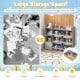 4-tier grey kids bookshelf with 8 removable toy bins, perfect for organizing toys and books in playrooms or bedrooms.