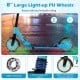Kick scooter with large light-up wheels, adjustable handlebar, and front suspension for safe, smooth riding.