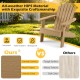 Kids Adirondack chair in brown with tilted high backrest, made of all-weather HIPS material for outdoor use.
