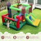 Kids Castle Slide Bouncer featuring dual slides, ball pit, and durable PVC for outdoor fun, suitable for ages 3-12.
