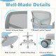 Kids desk chair with adjustable height, Y-shaped lumbar support, and universal wheels for comfortable study sessions.