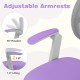 Adjustable armrest of the purple kids desk chair, featuring 90° rotation and 1.8" lifting for ergonomic comfort.