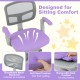 Kids desk chair in purple with adjustable height, breathable mesh backrest, and removable soft seat cushion for comfort.