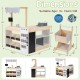 Kids grocery store playset with shopping cart, checkout counter, and accessories for imaginative pretend play.