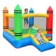 Kids inflatable bounce house with slide, made of durable oxford cloth, perfect for outdoor fun and safe play.