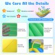 Protective mesh walls and reinforced jumping surface of the kids inflatable bounce house made from premium 420D oxford.
