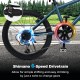 Shimano 6-speed drivetrain on a kids mountain bike, allowing easy gear changes for various terrains and smoother rides.