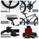 Kids mountain bike features adjustable saddle height, anti-slip pedal, and convenient bell for safe riding.