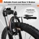 Close-up of the dual V-brakes on the Kids Mountain Bike, featuring a handbrake designed for small hands for safe.