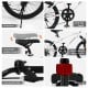 Kids mountain bike features adjustable saddle height, anti-slip pedal, and convenient bell for safe rides.