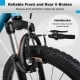 Front view of the Kids Mountain Bike showcasing reliable V-brakes and handbrake designed for small hands for safe.